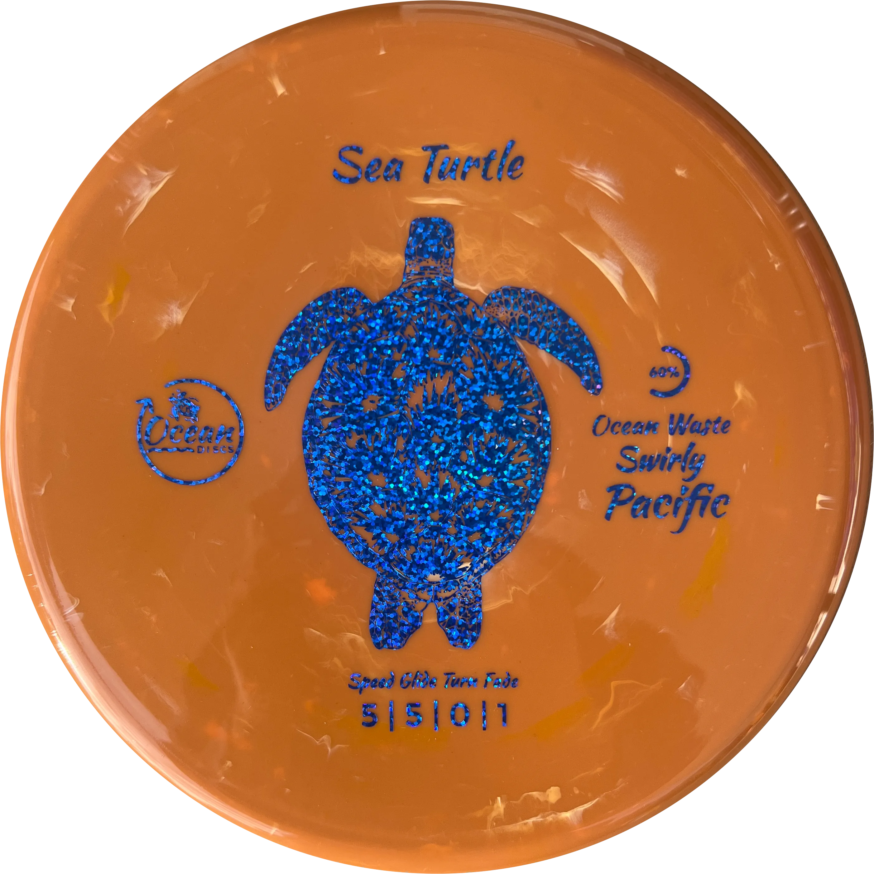 Ocean Discs Swirly Pacific Sea Turtle