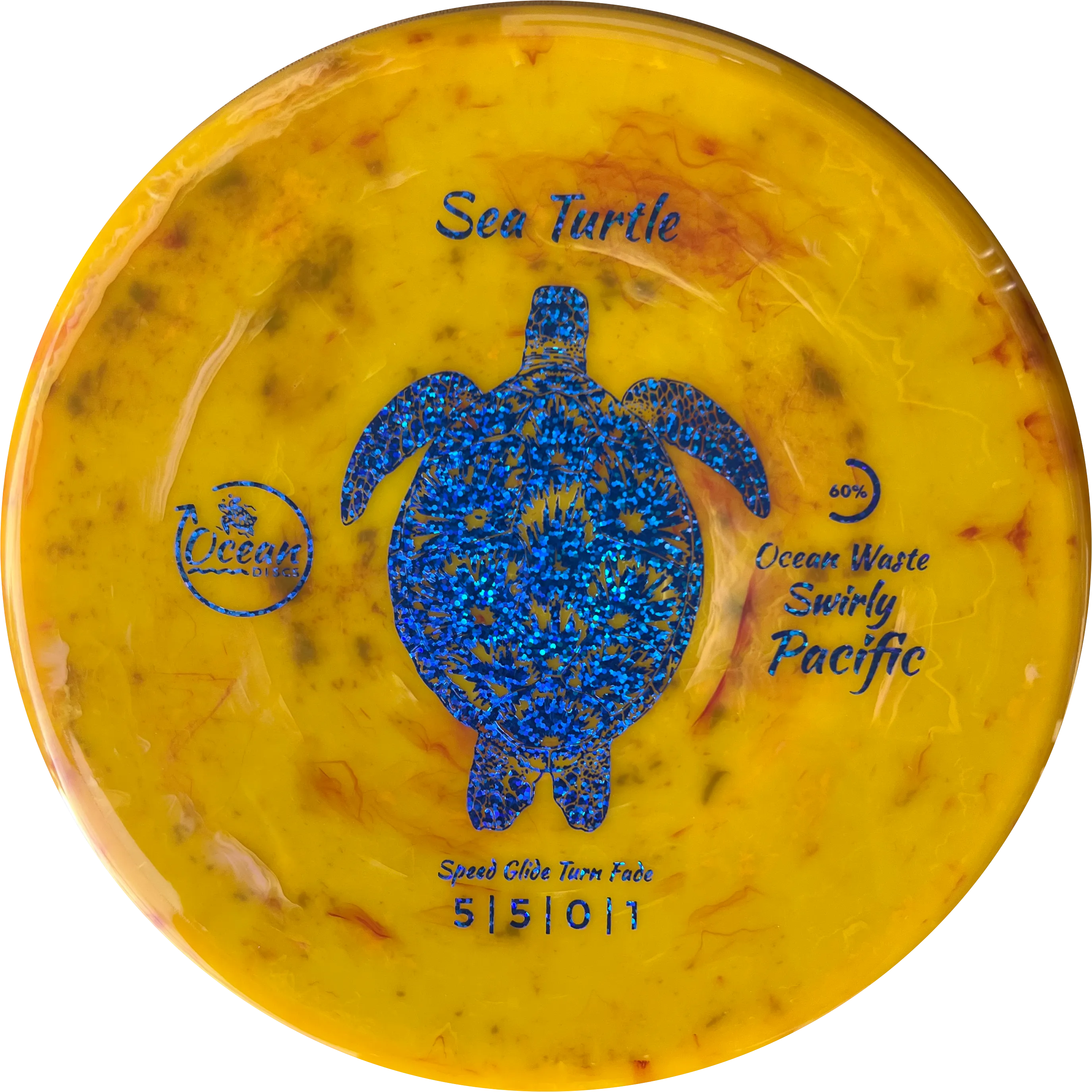 Ocean Discs Swirly Pacific Sea Turtle