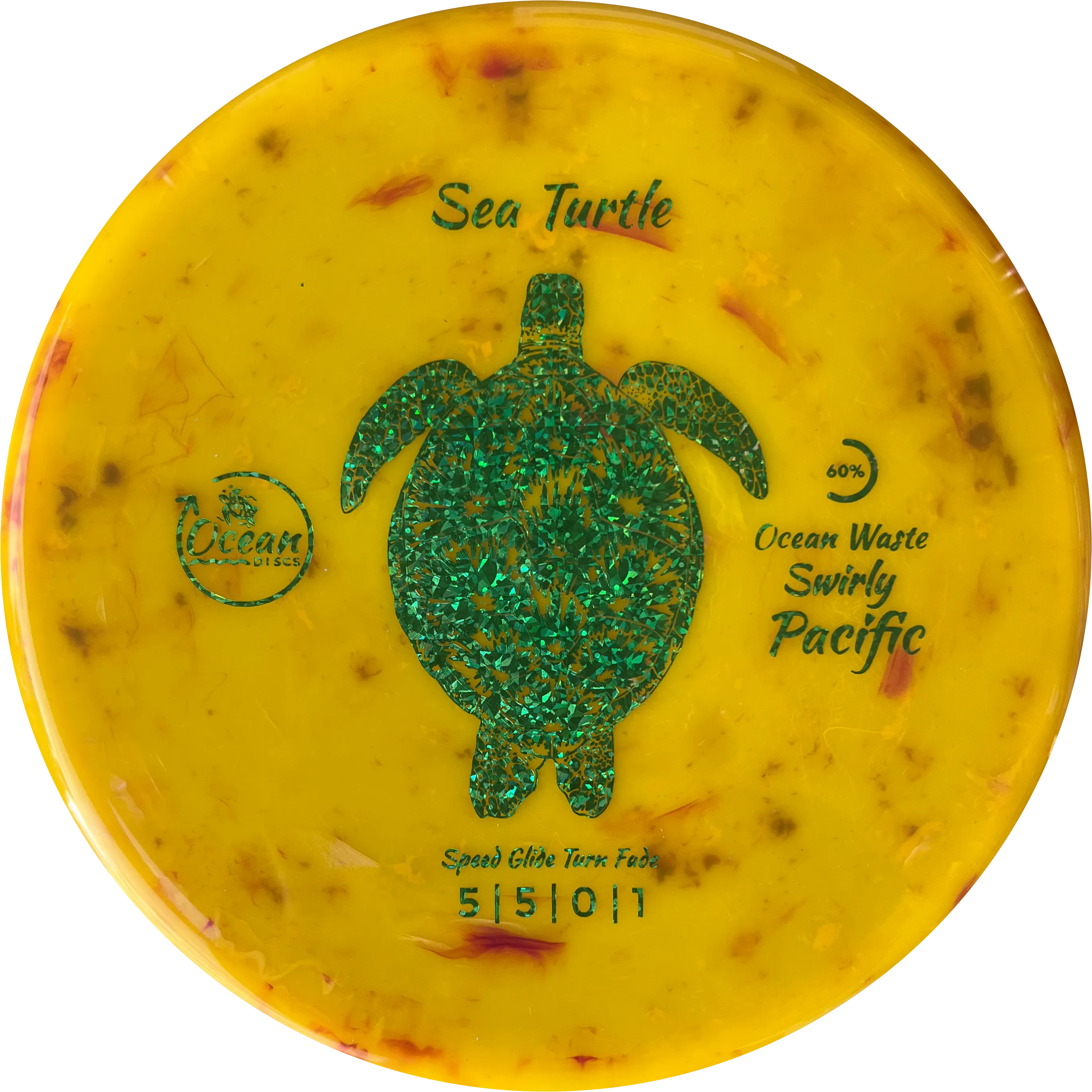 Ocean Discs Swirly Pacific Sea Turtle