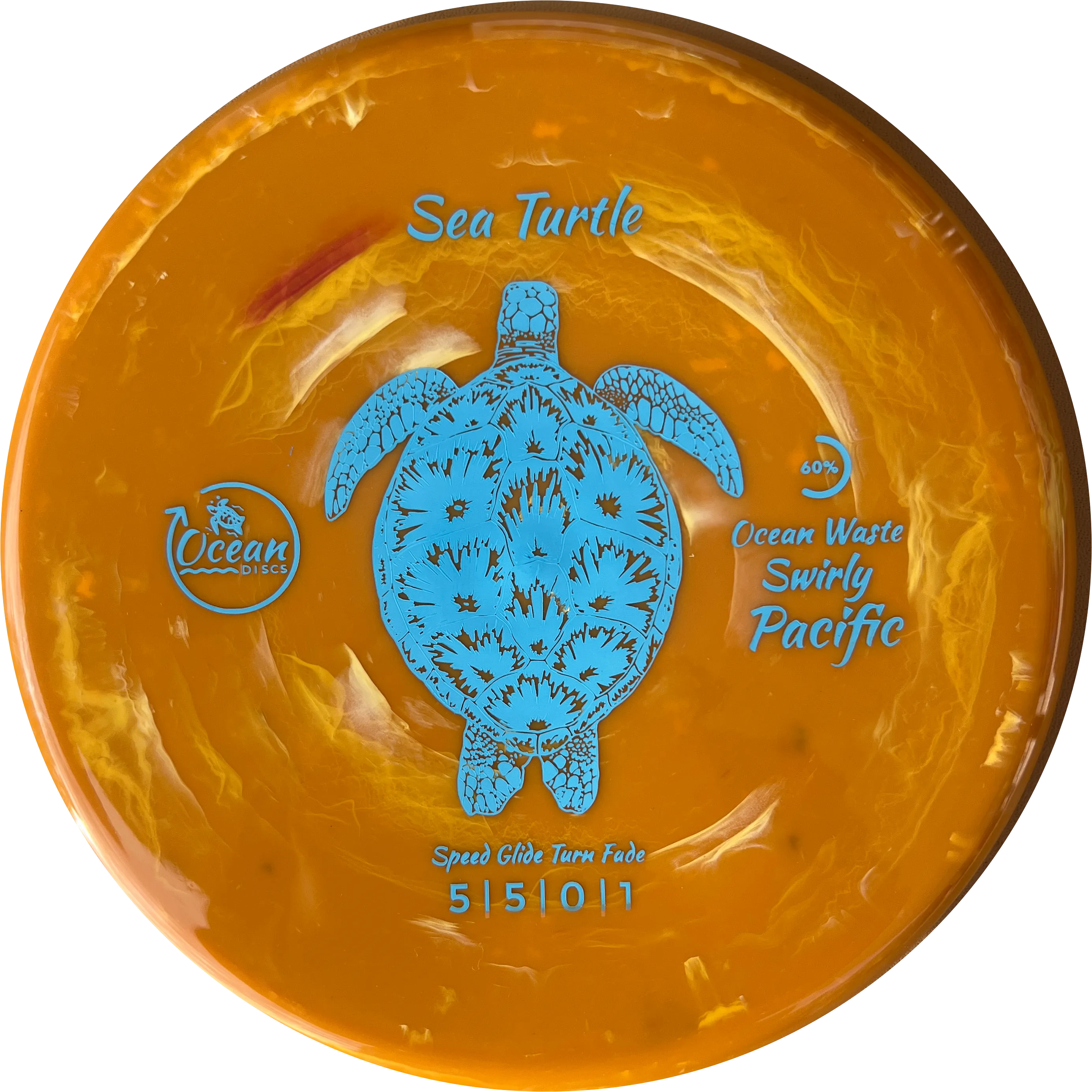 Ocean Discs Swirly Pacific Sea Turtle