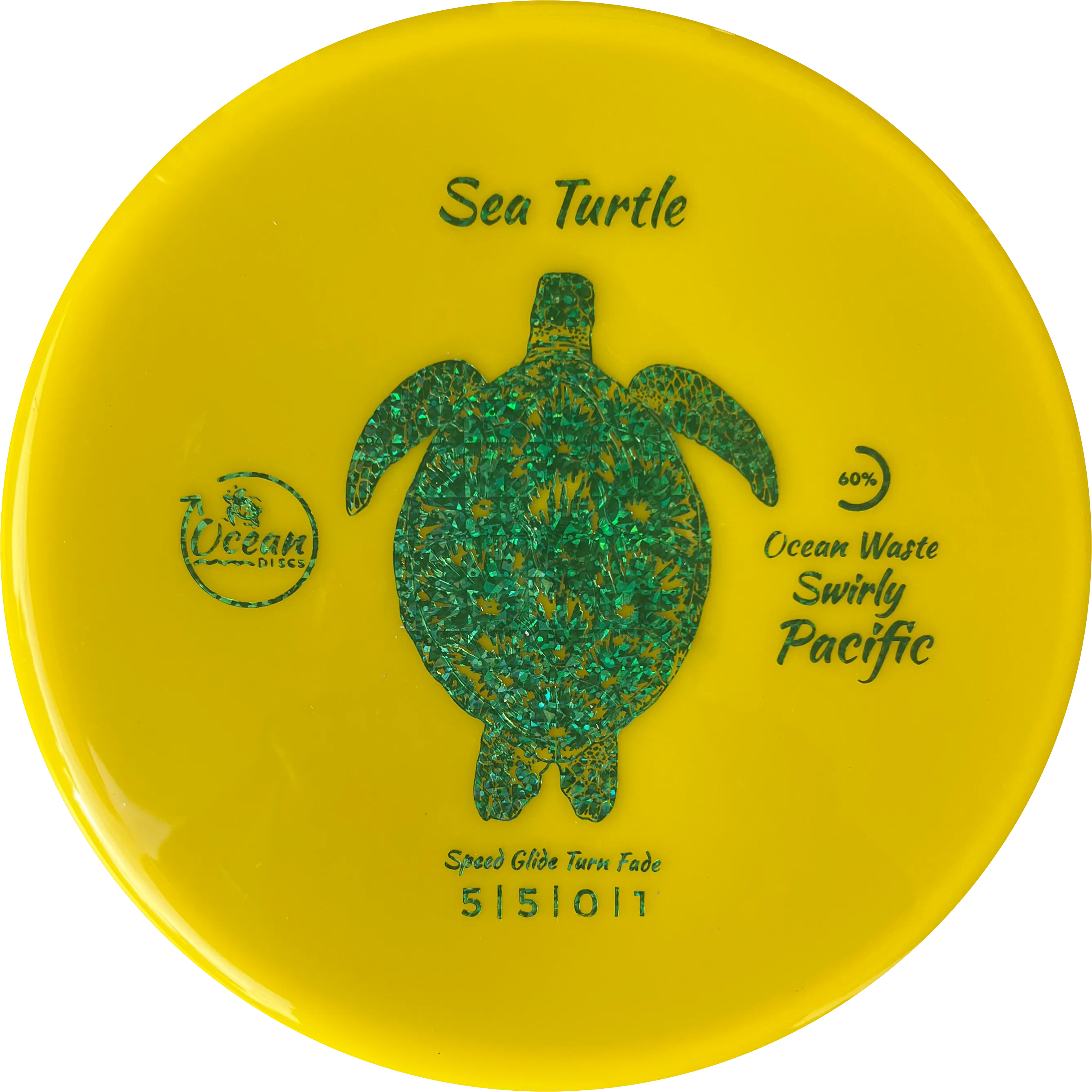Ocean Discs Swirly Pacific Sea Turtle