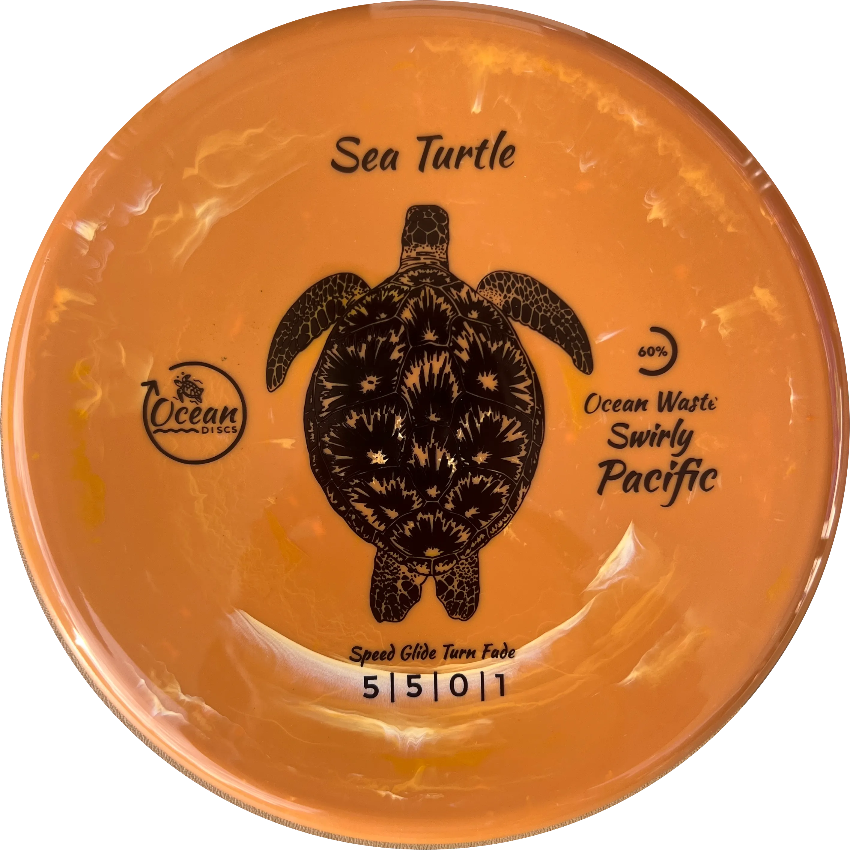 Ocean Discs Swirly Pacific Sea Turtle