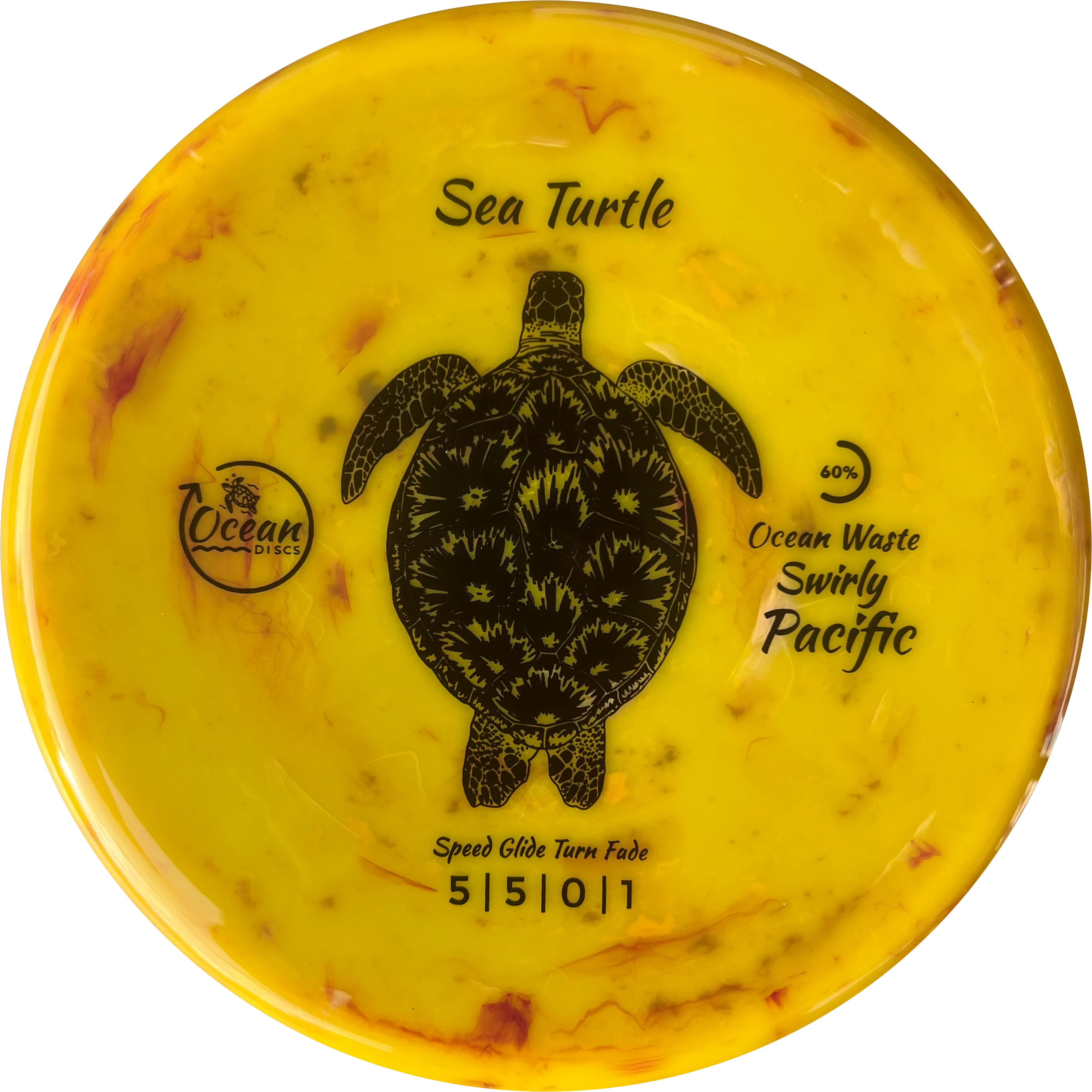 Ocean Discs Swirly Pacific Sea Turtle