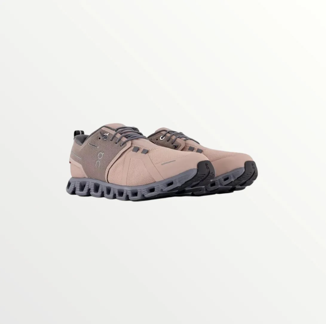 on cloud in pink sneaker