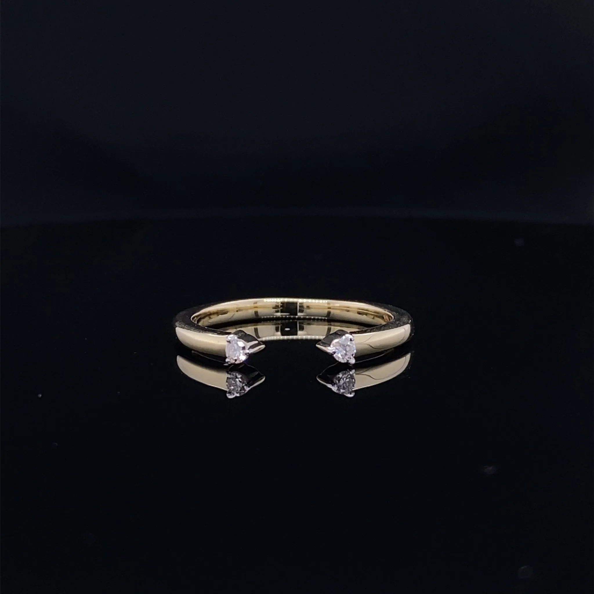 Open Style Split Ring Diamond Studded