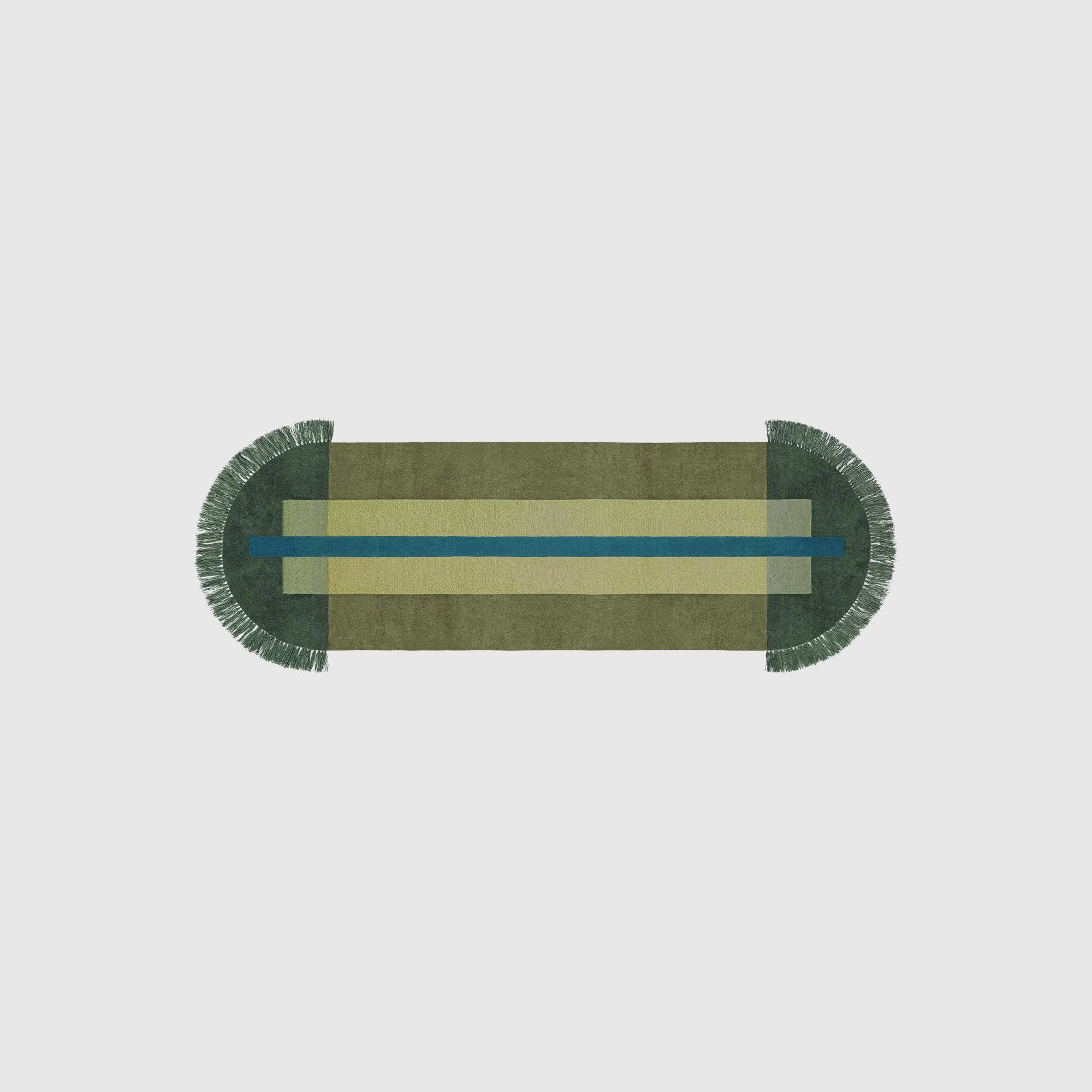 Overlay Rug - Large Runner Green