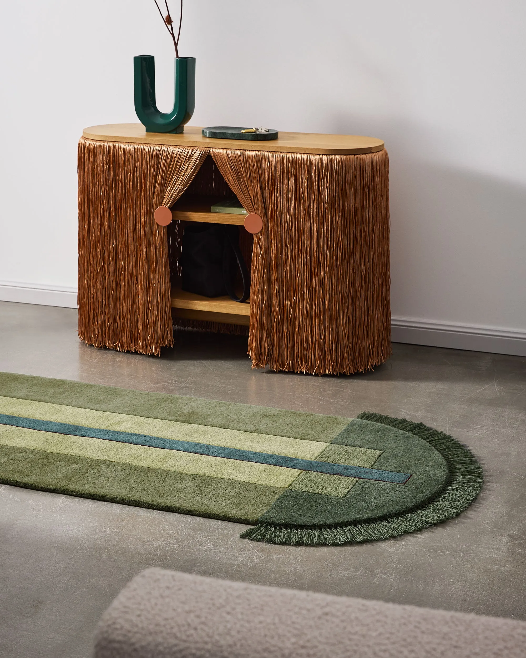 Overlay Rug - Large Runner Green