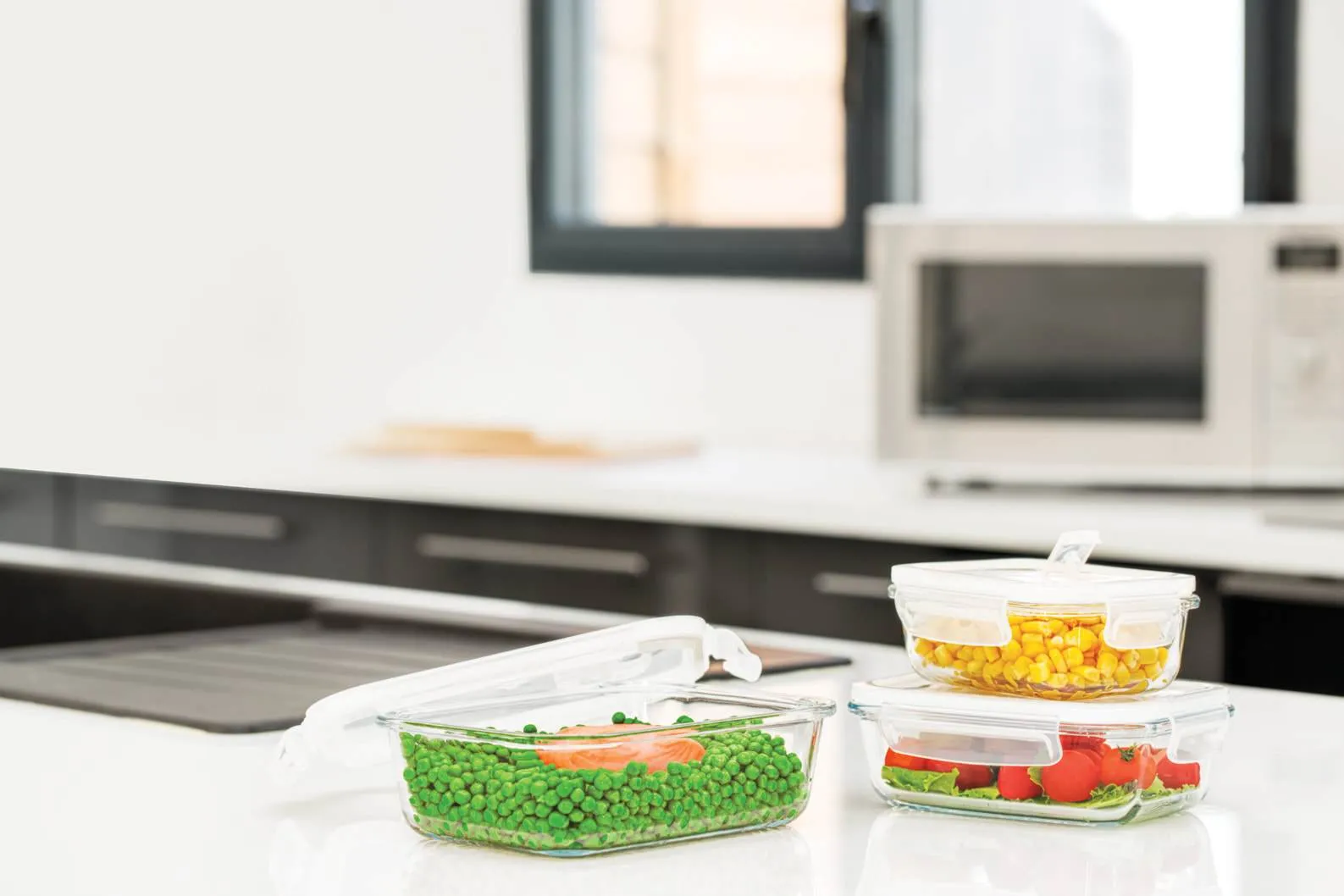 Pebbly Rectangular Food Containers - 400ml/ 650ml/ 1000ml