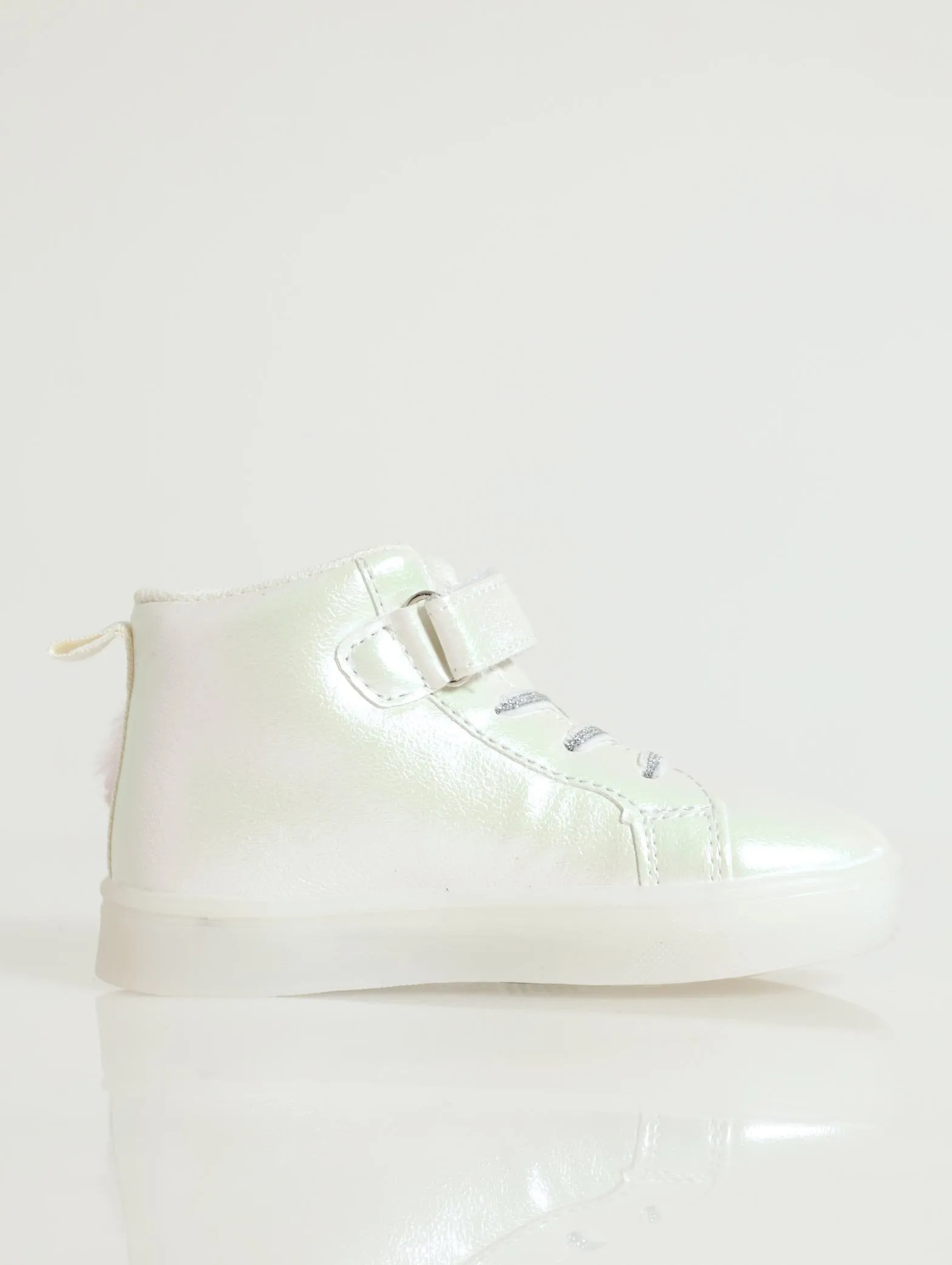 Pre-Girls Unicorn Light Up Hi-Top Sneaker - White