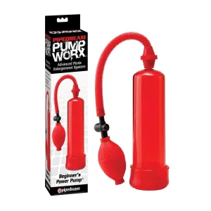 Pump Worx Beginner's Power Pump Advanced Penis Enlargement System - Red