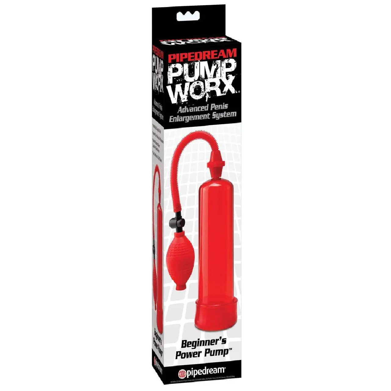 Pump Worx Beginner's Power Pump Advanced Penis Enlargement System - Red