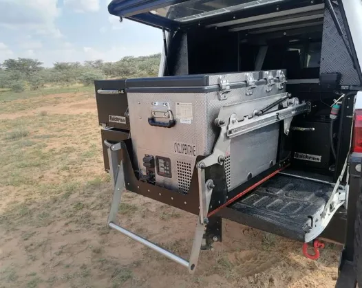 Quick Pitch Drop Down Fridge Slide with Table