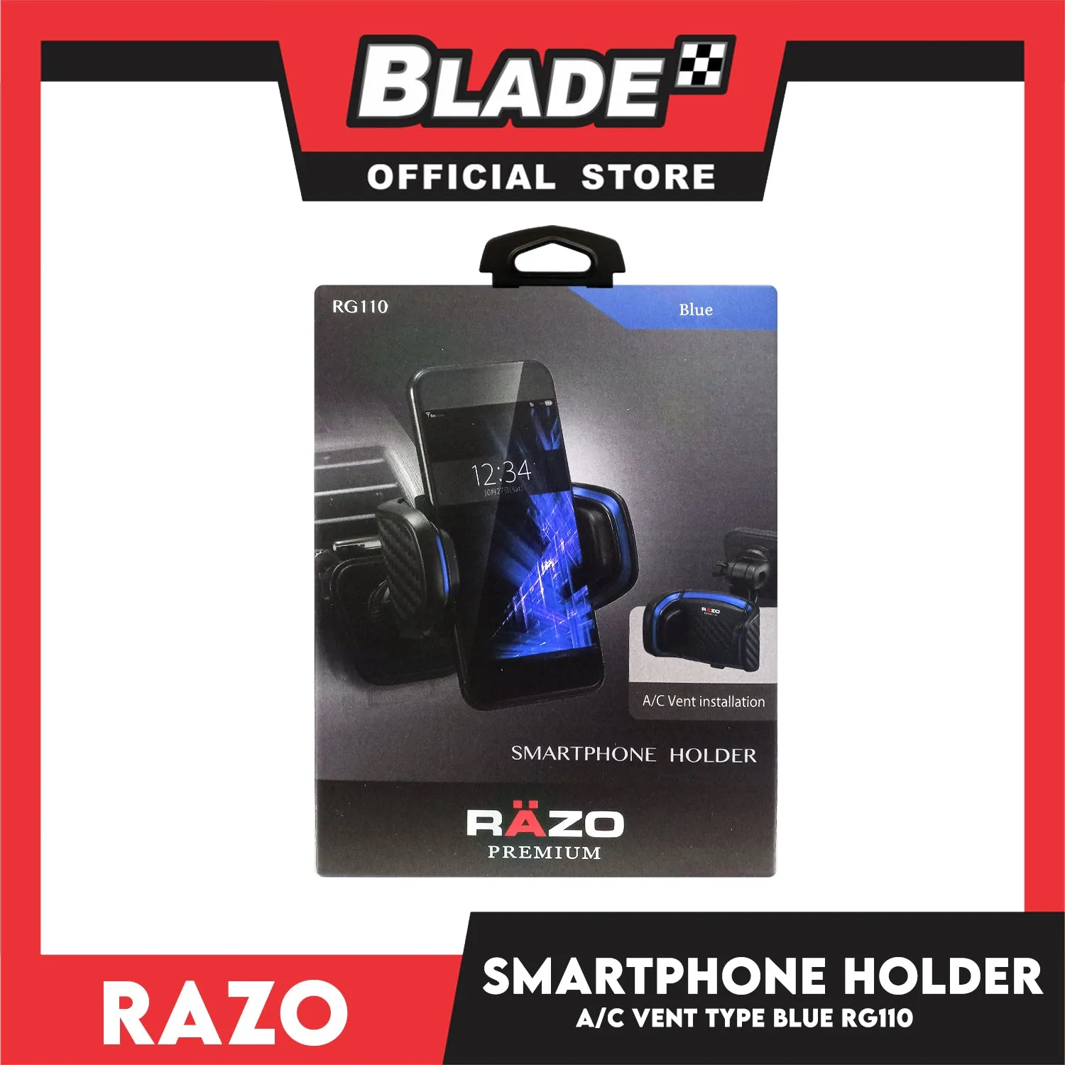 Razo Smartphone Holder A/C Vent Type Black RG110
