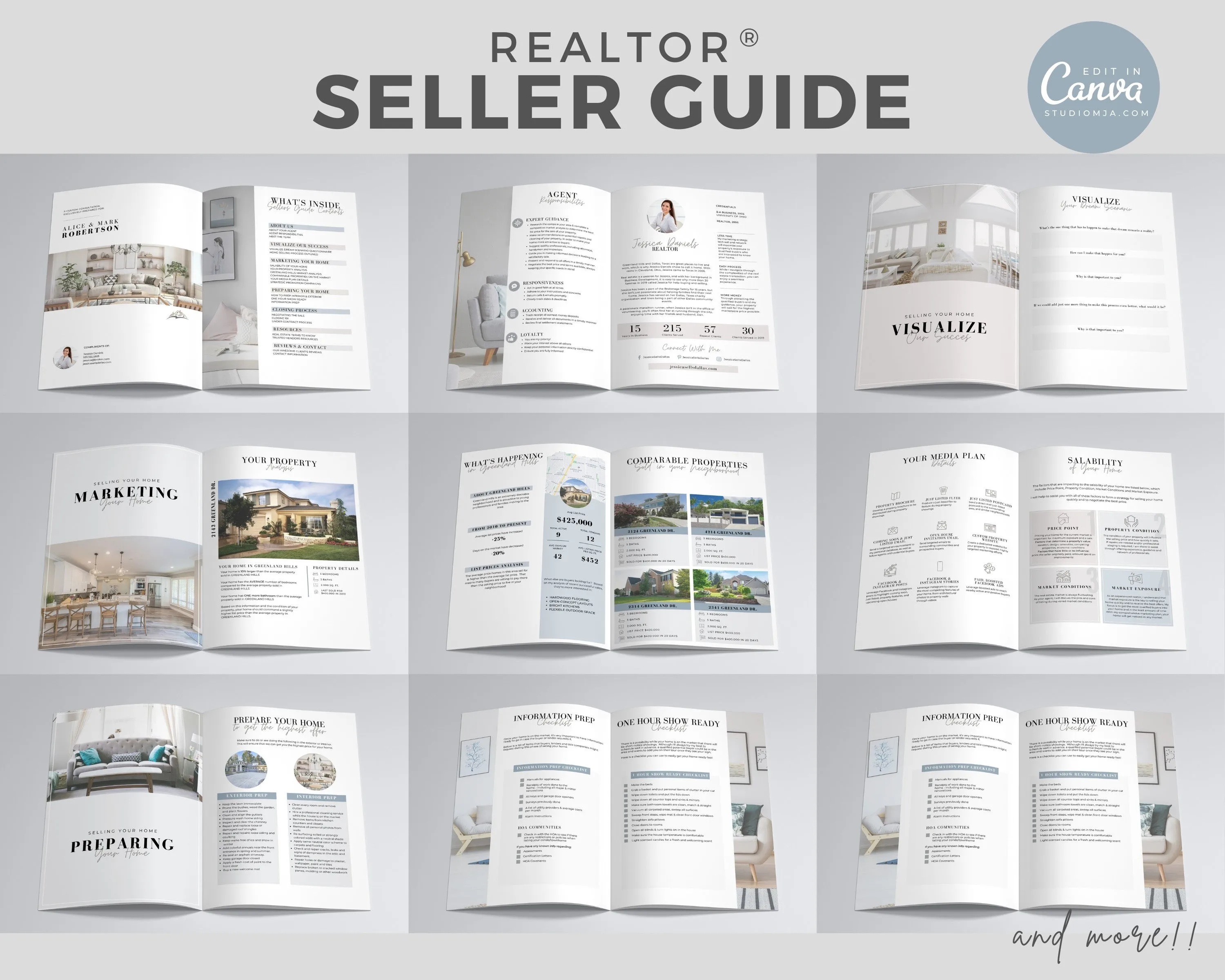 Real Estate Listing Presentation and Seller Guide Set Templates