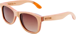Recycled Skatedeck Kickflip Natural Sunglasses by WUDN