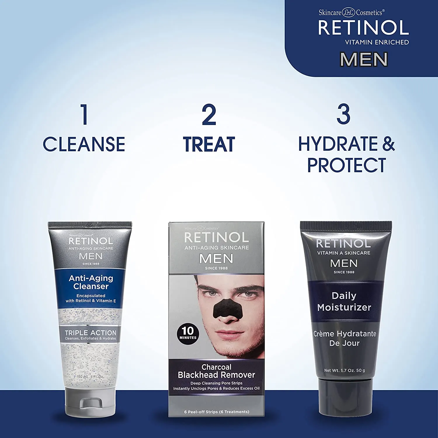 Retinol Mens Charcoal Peel Off Nose Strips