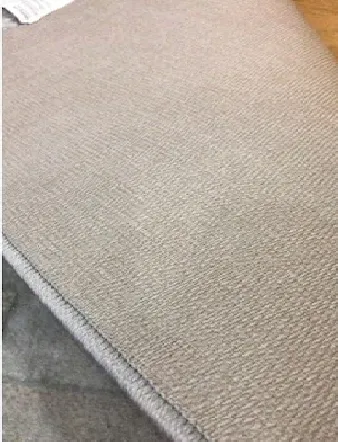 Round Blue Design Lateks Water Resistant Washable Tassel Area Rug