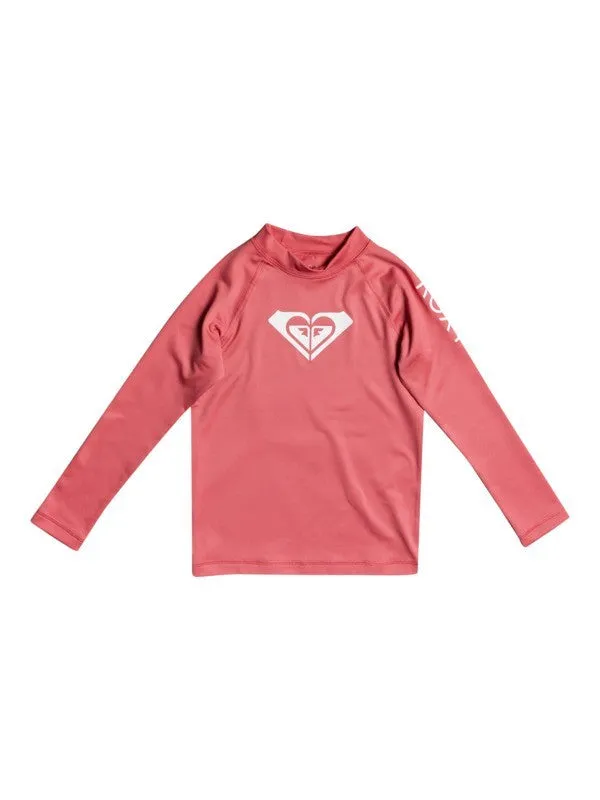 Roxy Little Girls Whole Hearted Long Sleeve UPF 50 Rashguard