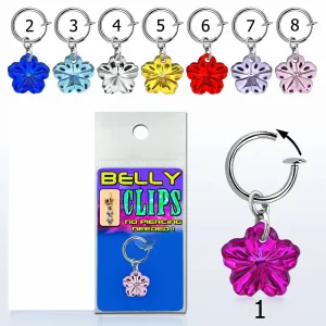Sakura Fake Belly Button Ring