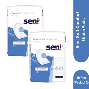 Seni Soft Comfort UnderPads 10 Pieces (90 x 60 Cm) (Pack of 2)