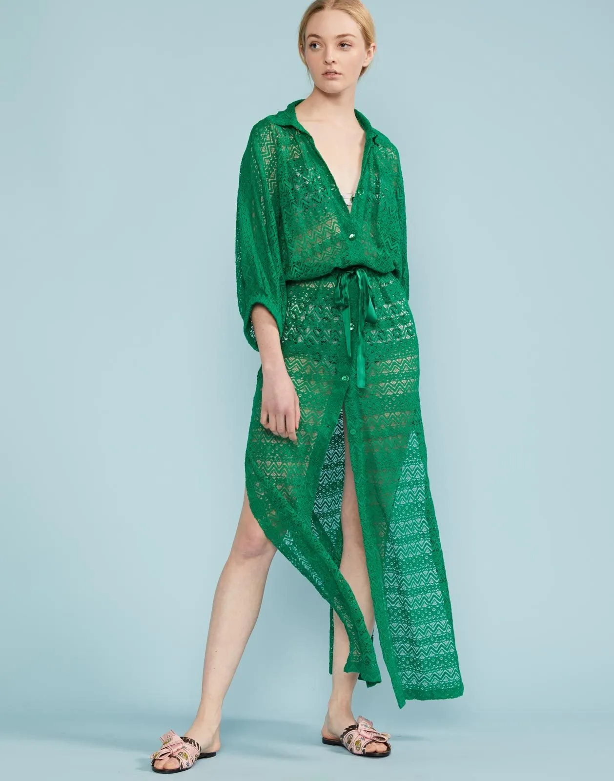 Sirena Lace Drawstring Coverup