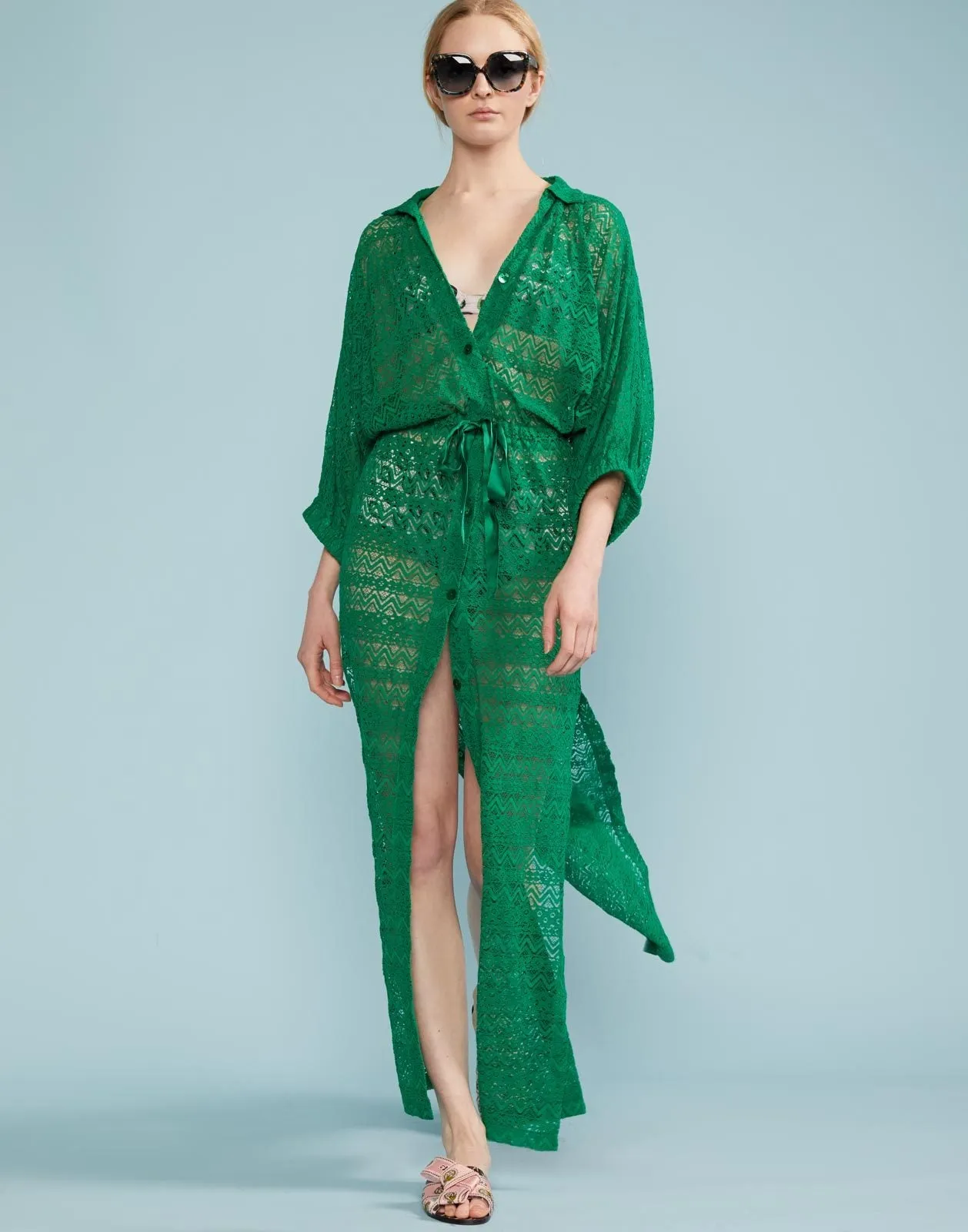 Sirena Lace Drawstring Coverup