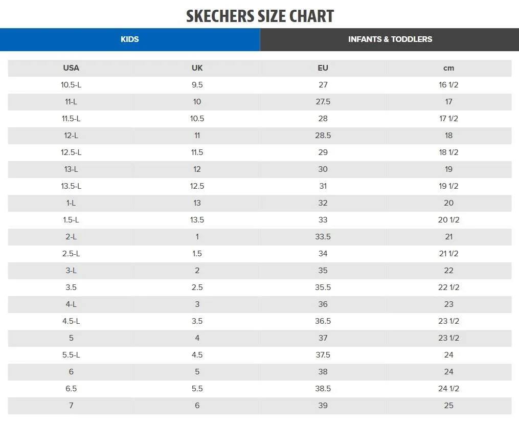 Skechers (GAR302324L) Childrens Sports Star Sparks Shoes in UK 1.5 to 13.5