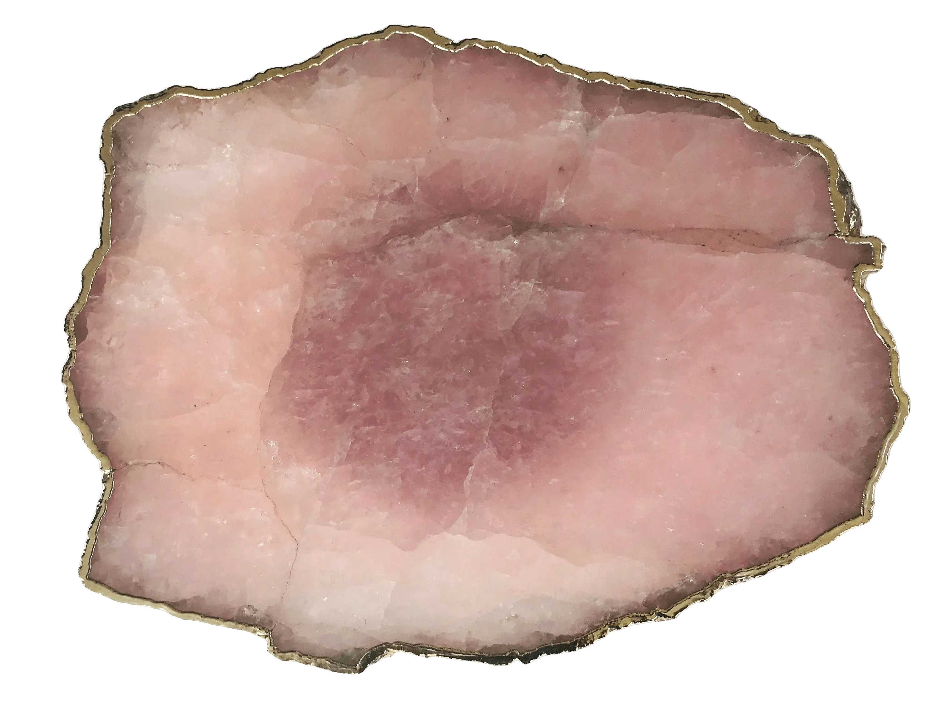 Small Rose Quartz Agate Organic Edge Accent Table