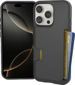 Smartish® iPhone 16 Pro Wallet Case - Wallet Slayer Vol. 1 [Slim   Protective] Credit Card Holder - Drop Tested Hidden Flip Card Slot Cover Compatible with Apple iPhone 16 Pro - Black Tie Affair