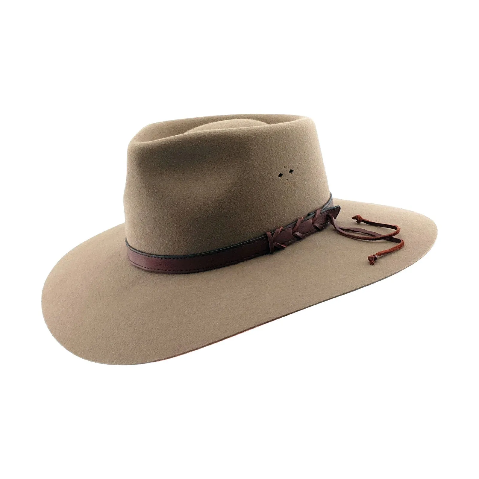 Statesman Big Australian Wool Felt Hat Light Brown