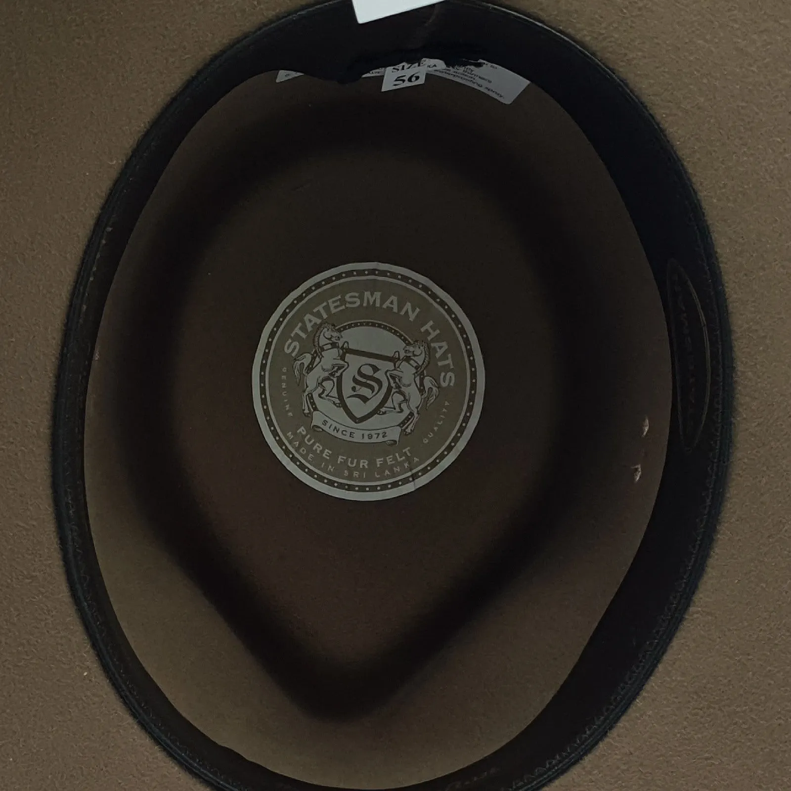 Statesman Big Australian Wool Felt Hat Light Brown