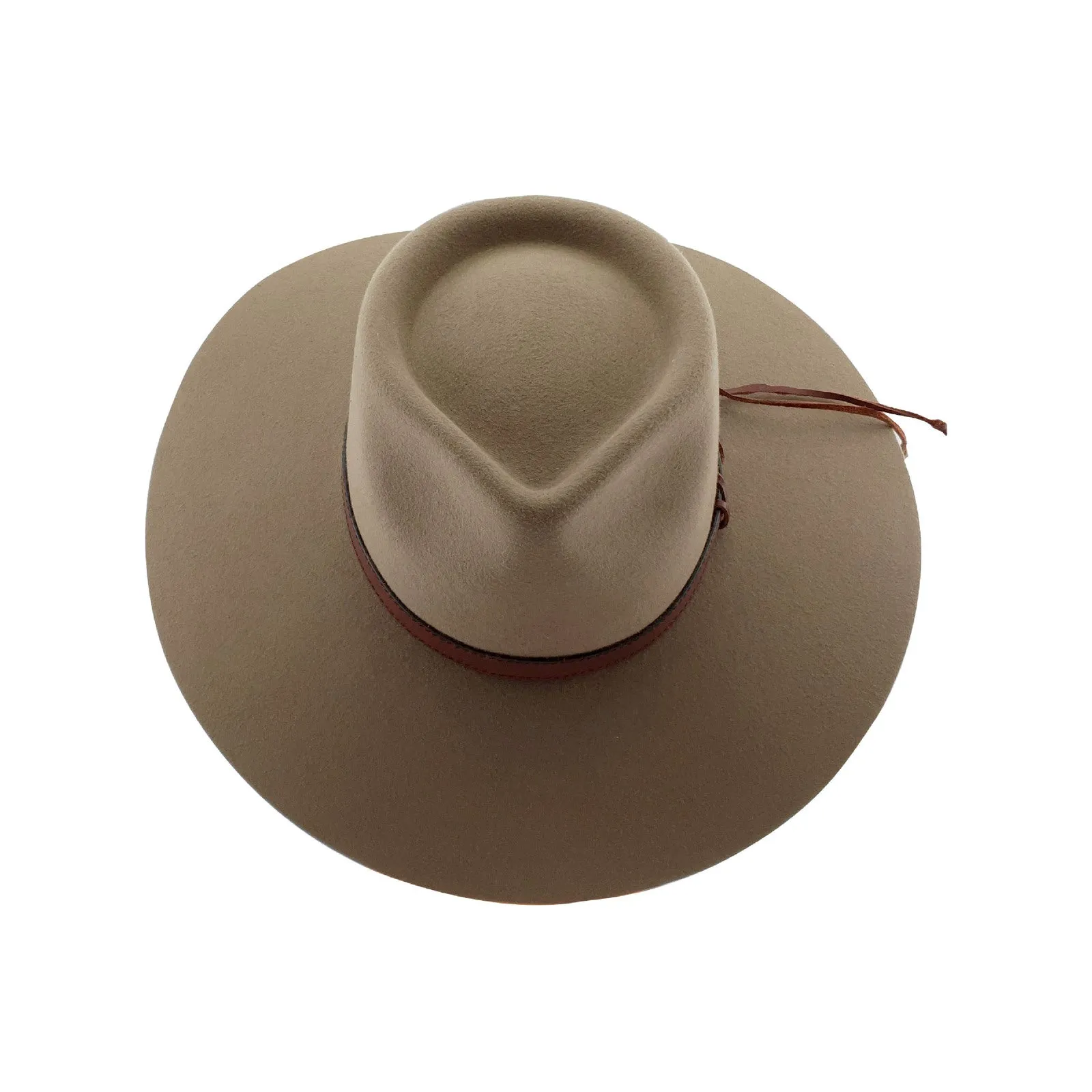 Statesman Big Australian Wool Felt Hat Light Brown