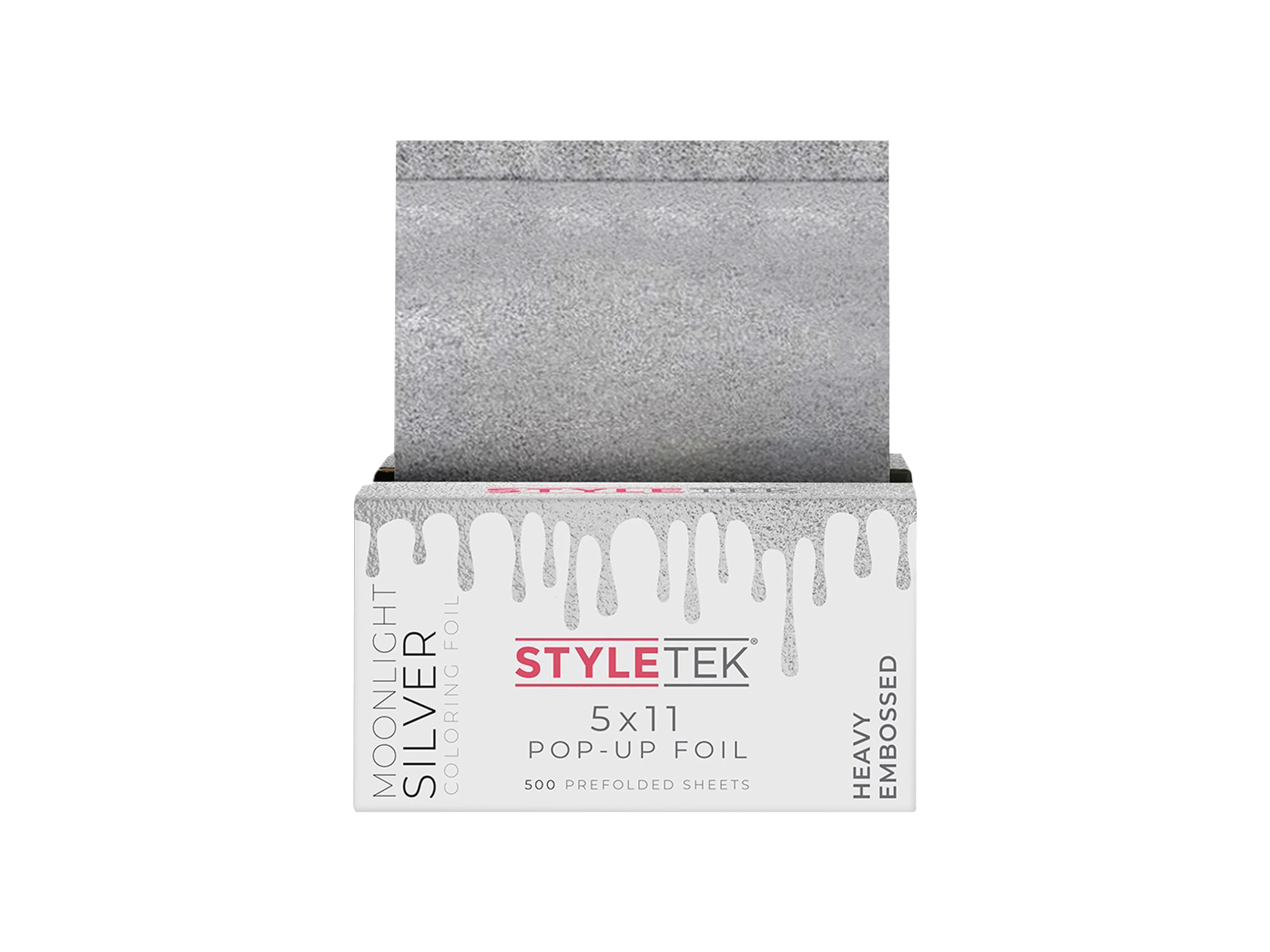 StyleTek Moonlight Silver Pop-Up Foil 127 x 280mm (5x11) 500 Sheets