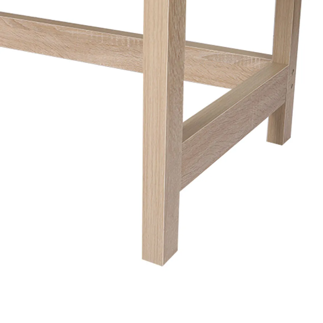 Table Set Rattan Wood Dressing Table Bedroom Desk Stool Home Office Desks