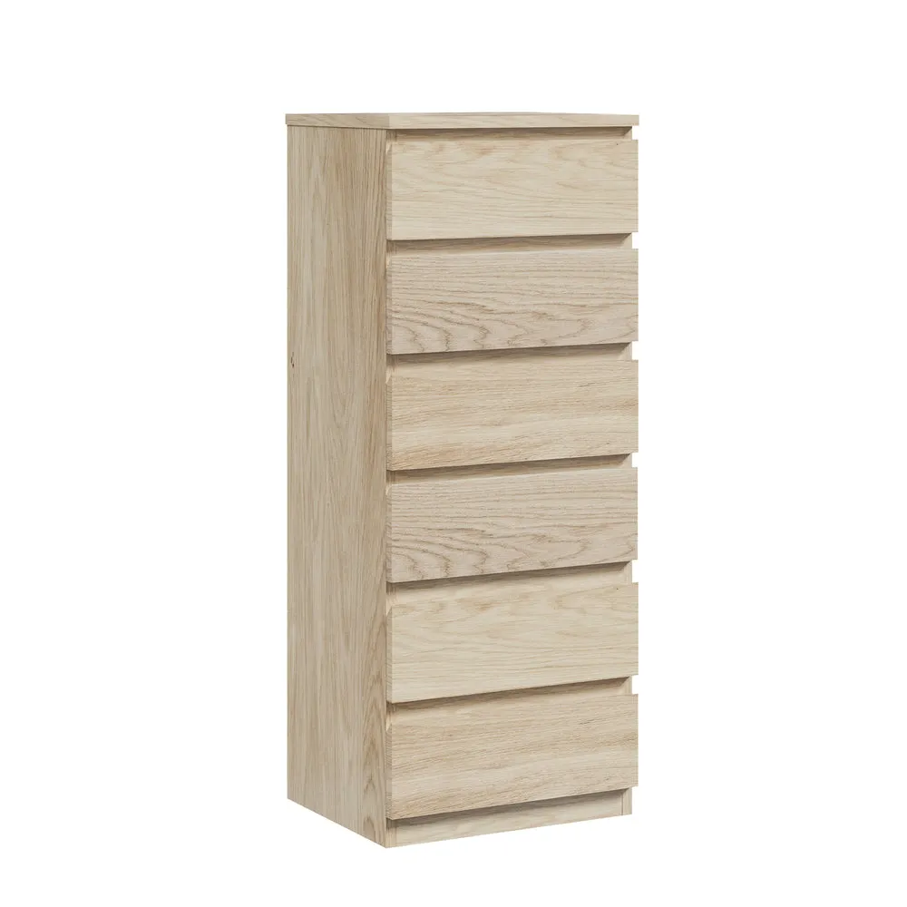 TEE 6 Chest of Drawers Lowboy Handle-Free Natural
