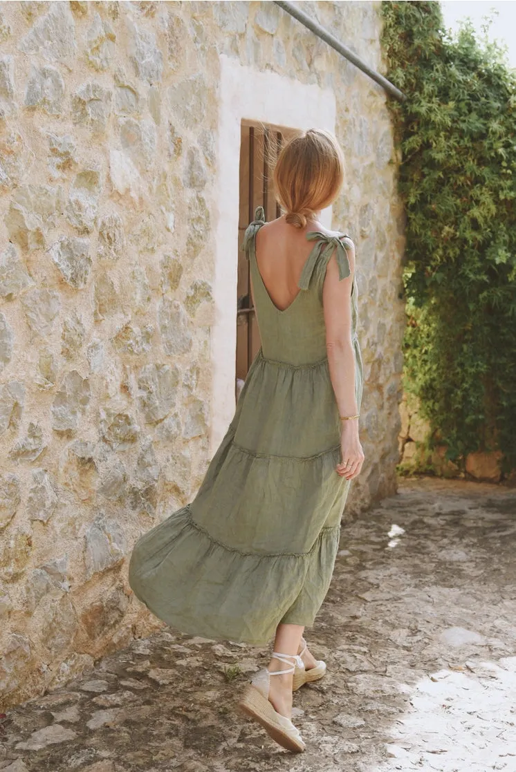 the seville dress in sage
