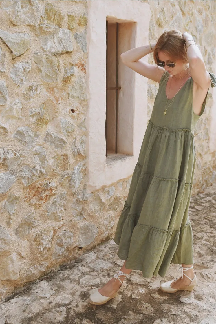 the seville dress in sage