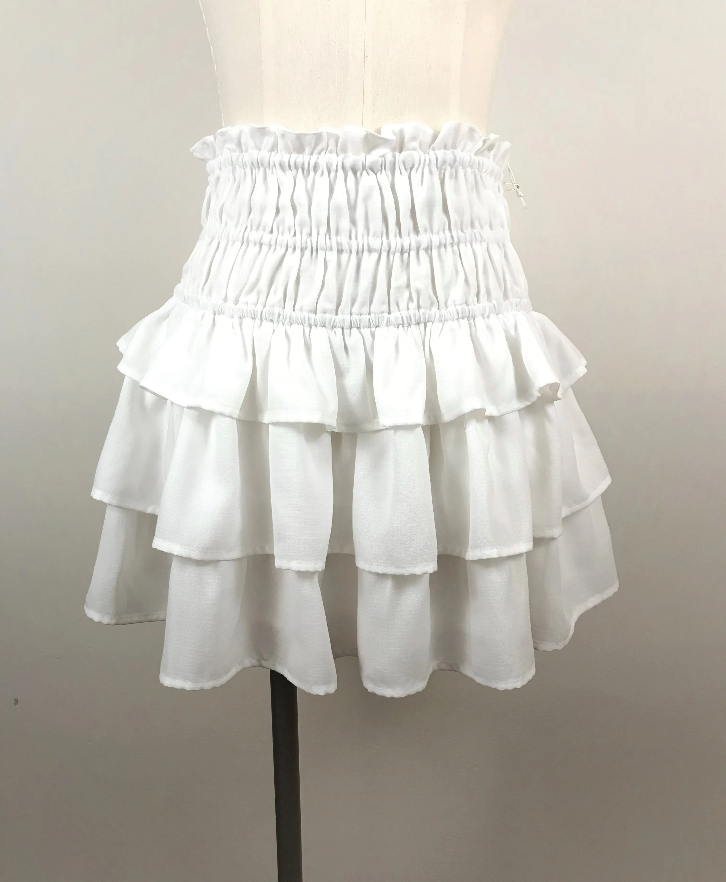 Tiered Ruffle Mini Skirt