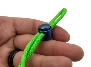 Titanium Double Cord Lock -  Blue Anodized