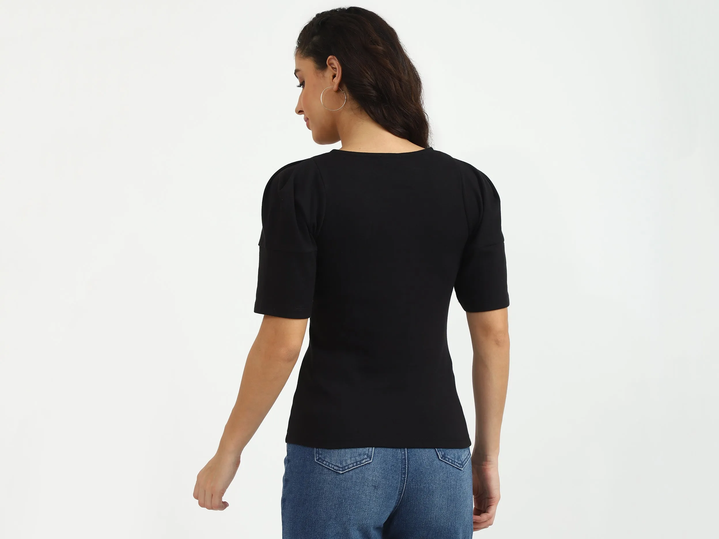 V-Neck Solid Top