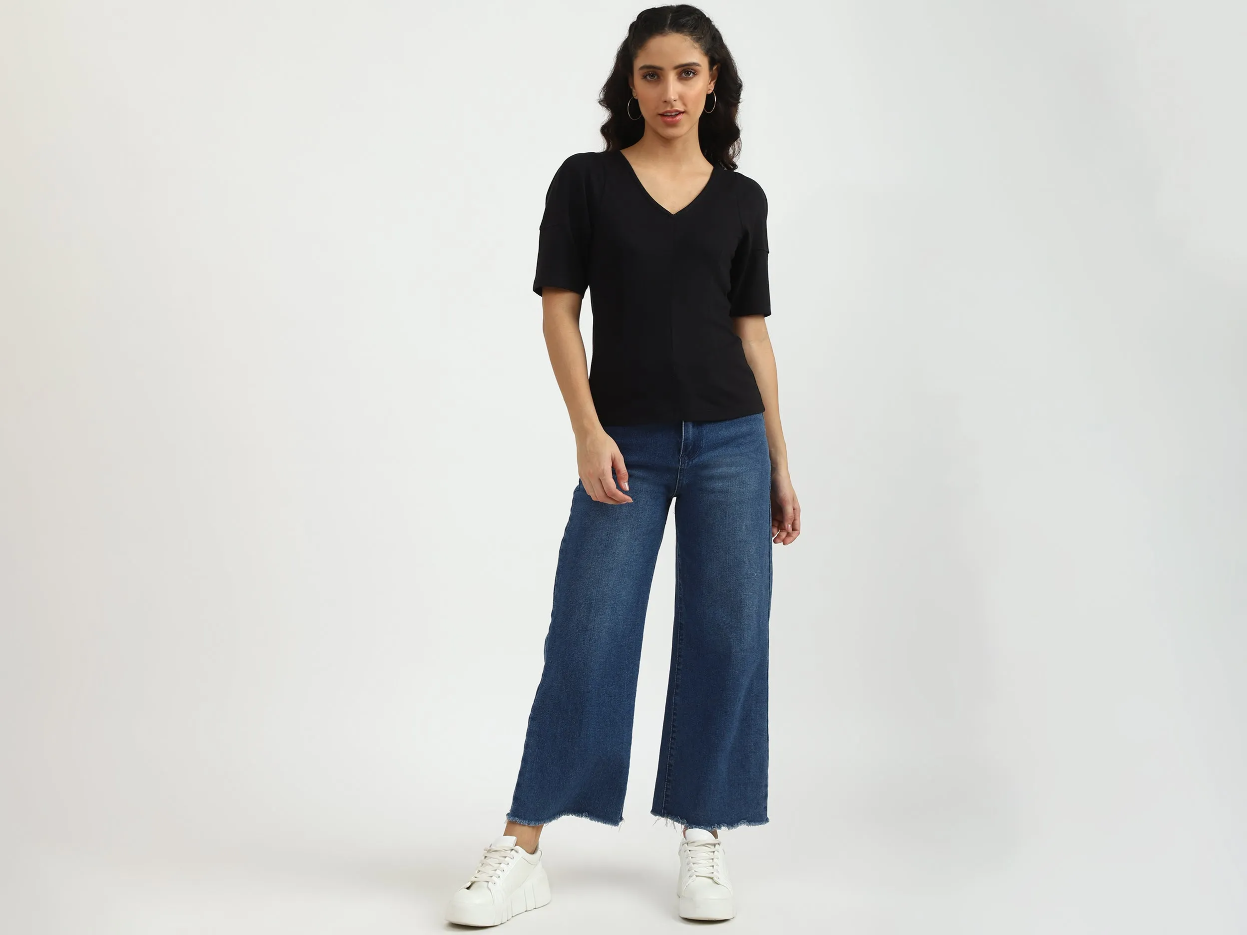 V-Neck Solid Top