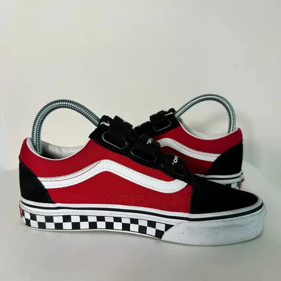 Vans Old Skool V Mens OTW Strapped Black/Racing Red Size w5.5 M 7 shoes sneakers