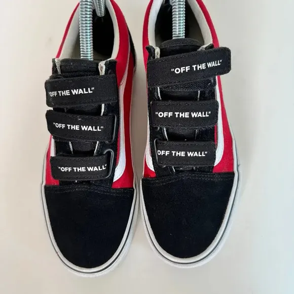 Vans Old Skool V Mens OTW Strapped Black/Racing Red Size w5.5 M 7 shoes sneakers