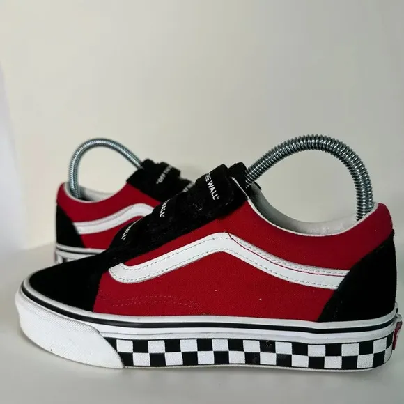 Vans Old Skool V Mens OTW Strapped Black/Racing Red Size w5.5 M 7 shoes sneakers