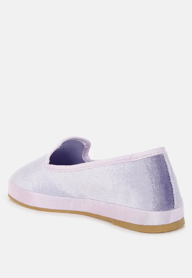 Velvet Round Toe Slip-On Sneakers By RUW