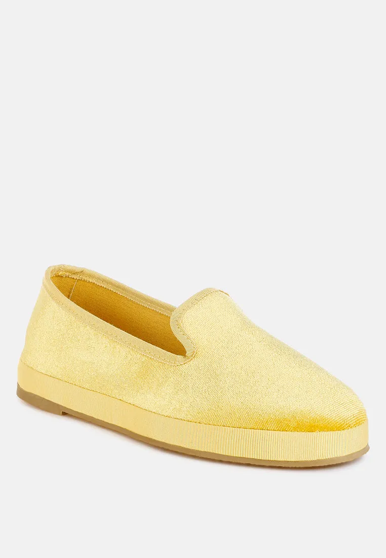 Velvet Round Toe Slip-On Sneakers By RUW