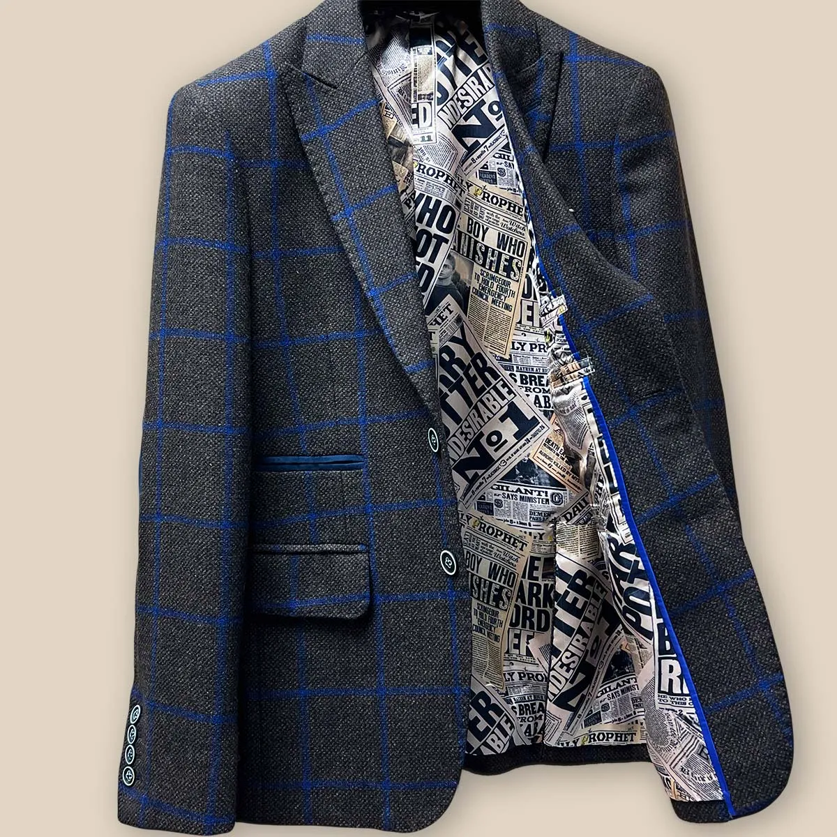 Westwood Hart Brown with Royal Blue Windowpane Sportcoat