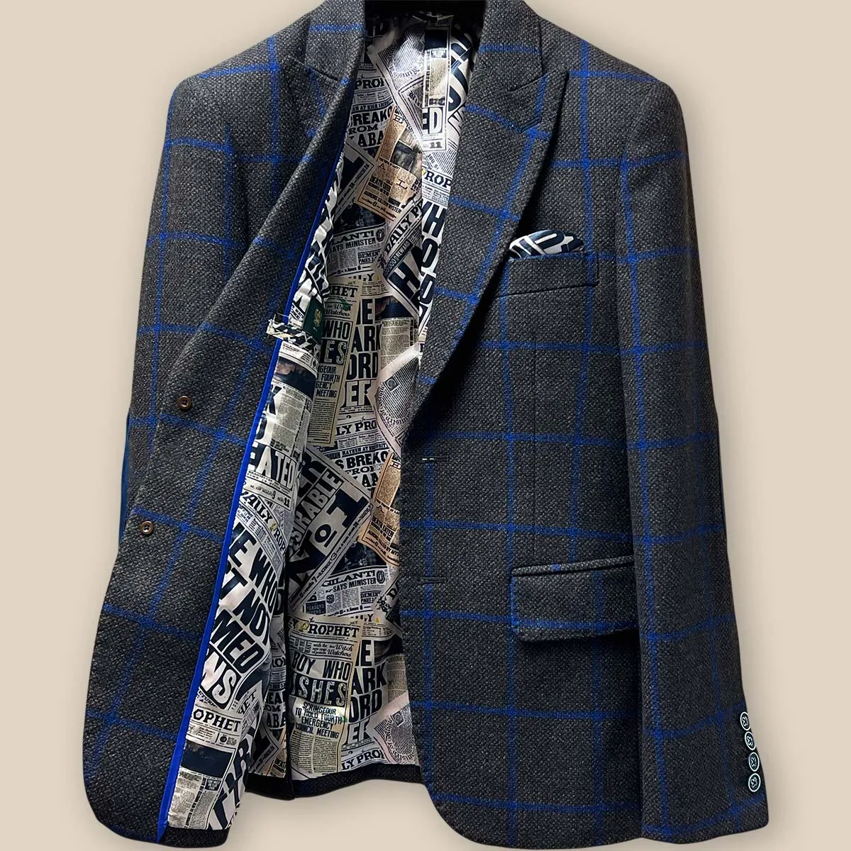 Westwood Hart Brown with Royal Blue Windowpane Sportcoat