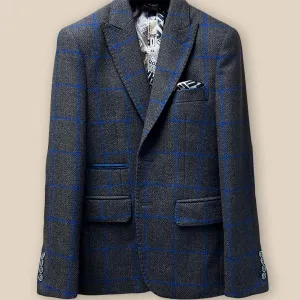 Westwood Hart Brown with Royal Blue Windowpane Sportcoat