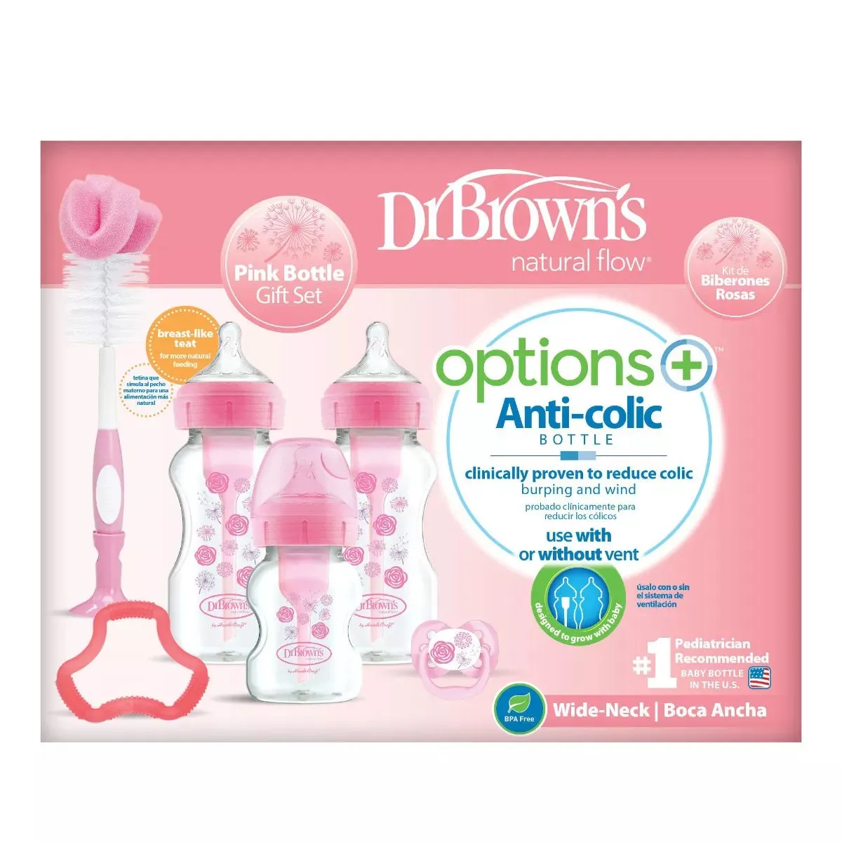 Wide-Neck Options  Pink Gift Set